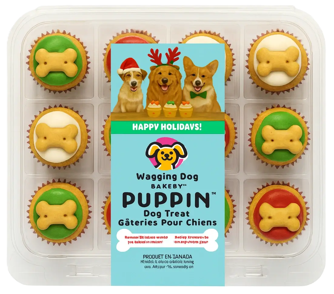 12 pack Puppin Tray, Happy Holidays, 10 per Case